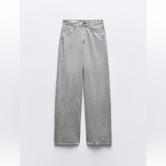 Zara Mid Waist Wide Pants - Picture 2 of 10